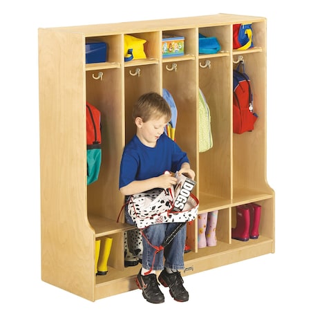 Jonti-Craft 5 Section Coat Locker with Step 0468JC